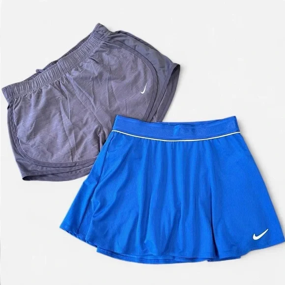 Nike Skort Running Shorts Size Small Bundle Tennis Skirt Blue Purple Athletic - Picture 1 of 9